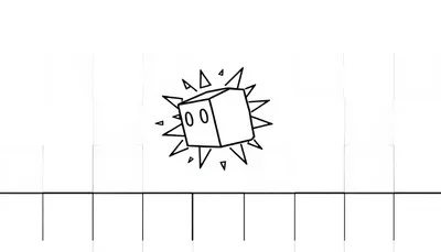 Geometry Dash kubus kleurplaat boven level