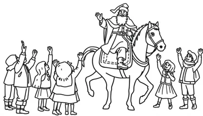 Sinterklaas op Amerigo kleurplaat