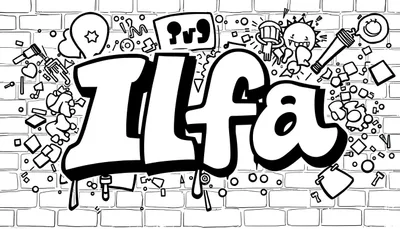 Ilfa’s Graffiti Kleurplaat!