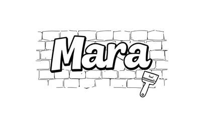 Kleurplaat: Mara Graffiti