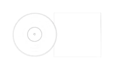 Kleurplaat: Vinylplaat en Hoes