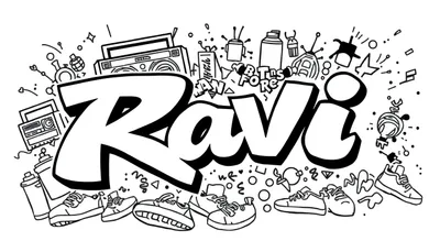 Ravi Kleurplaat: Graffiti & Fun!