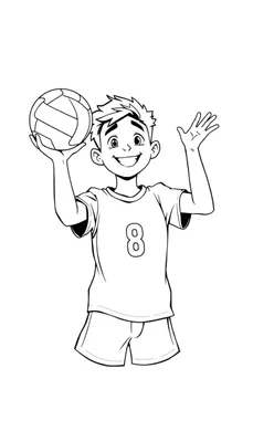 Volleybal Vreugde Kleurplaat!