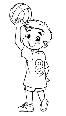Vrolijke Volleybal Kleurplaat!