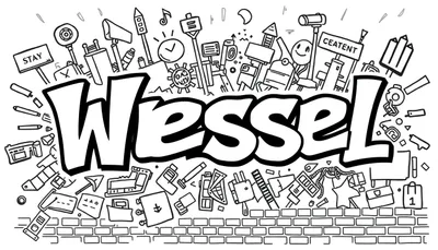 Wessel Graffiti Kleurplaat