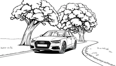 Audi A6 kleurplaat