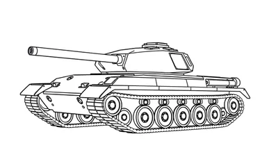 Kleurplaat van een stoere Leopard tank.
