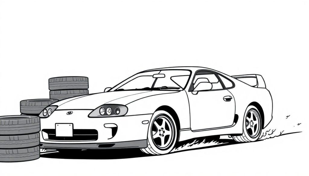 Toyota Supra Kleurplaat Drift