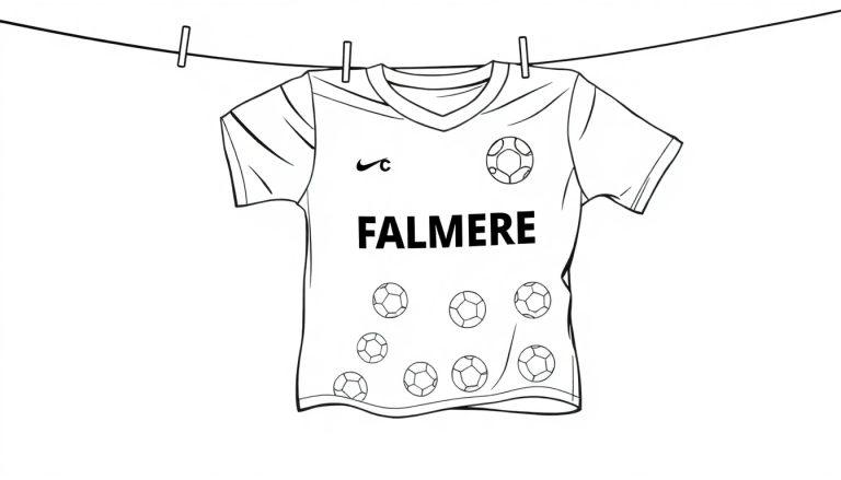 FC Almere shirt kleurplaat om in te kleuren!