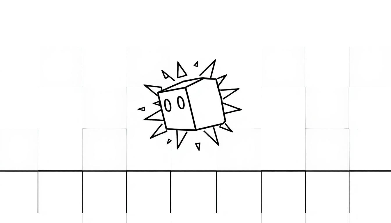 Geometry Dash kubus kleurplaat boven level