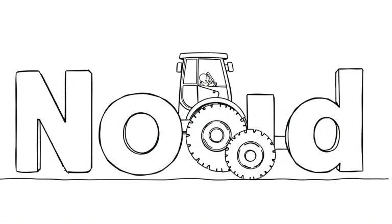 Noud in tractor kleurplaat