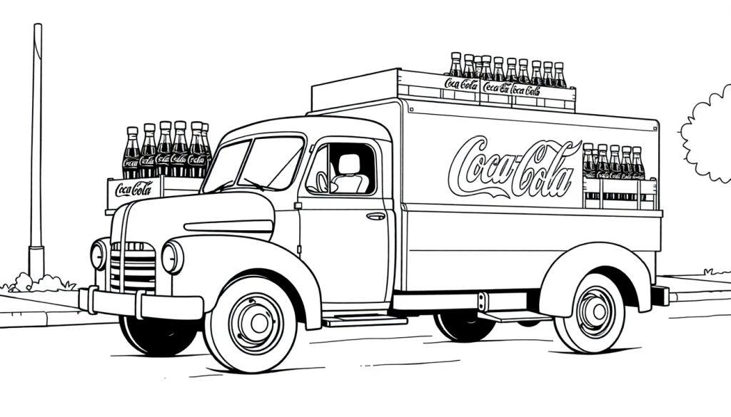 Coca-Cola truck kleurplaat