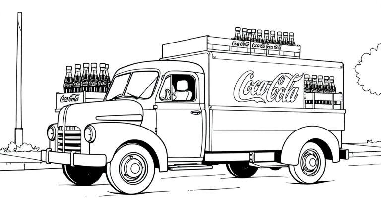 Coca-Cola truck kleurplaat