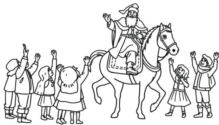 Sinterklaas op Amerigo kleurplaat