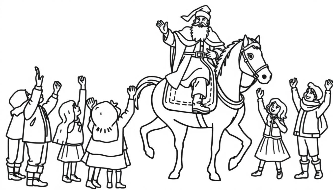 Sinterklaas op Amerigo kleurplaat