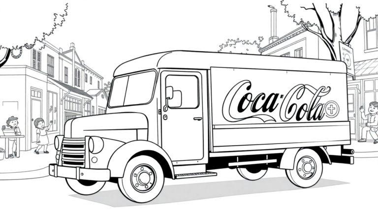 Coca-Cola vrachtwagen kleurplaat