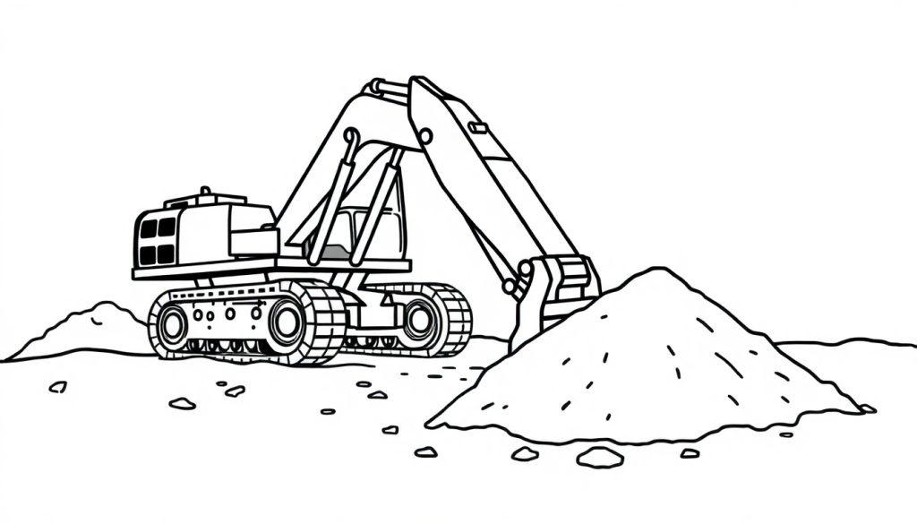 Graafmachine kleurplaat