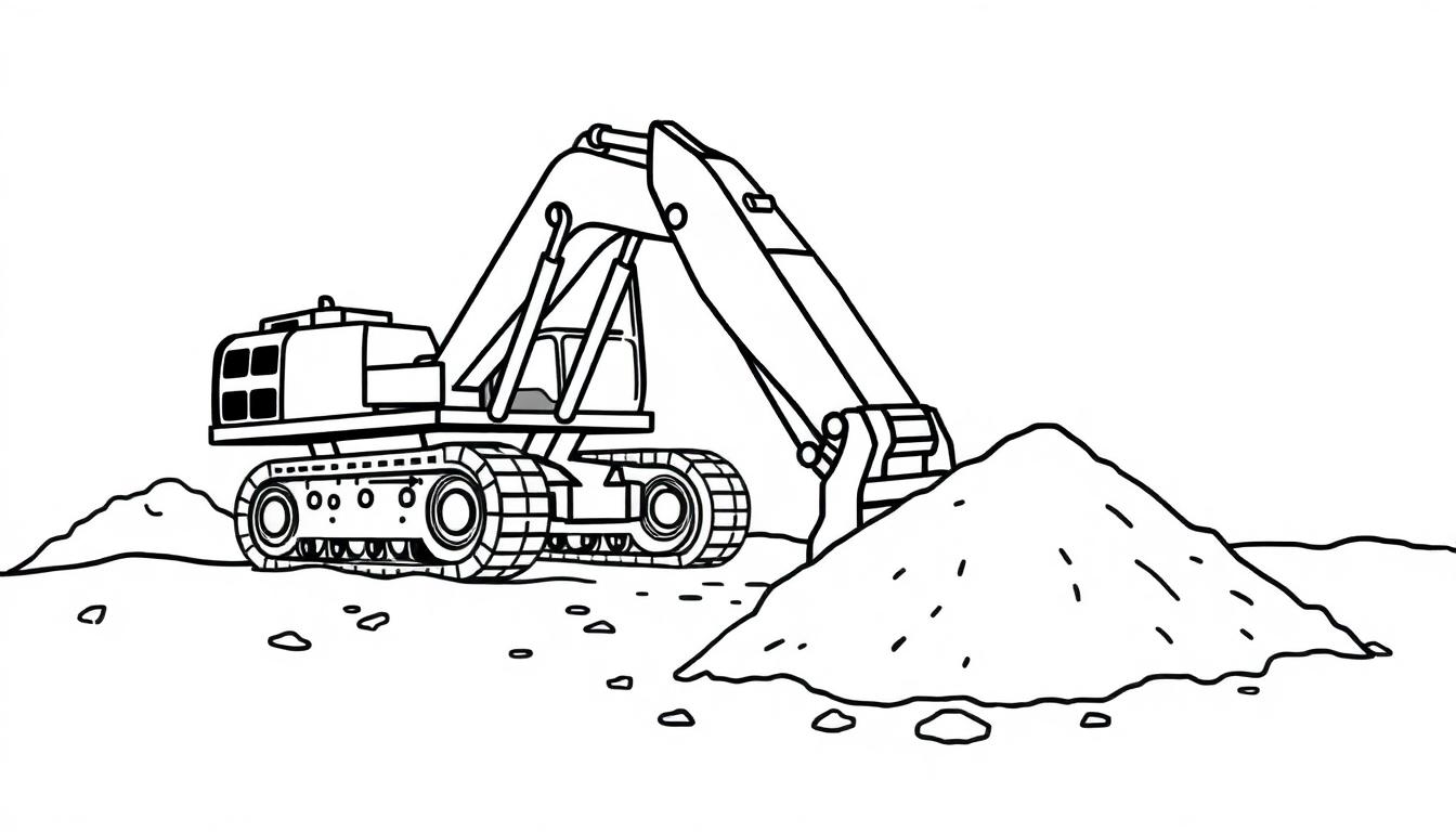 Graafmachine kleurplaat