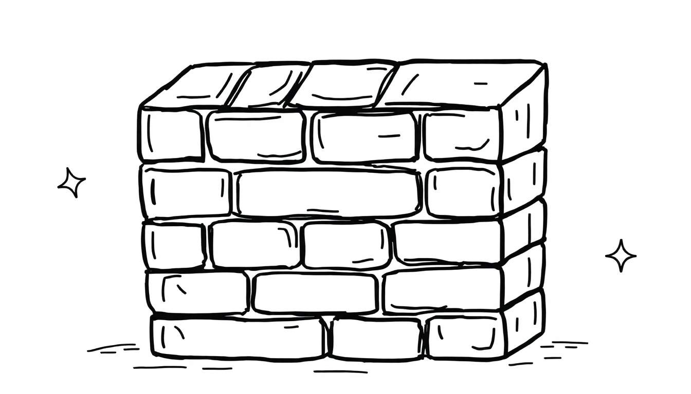 Kleurplaat van een stapel stenen met een ster.