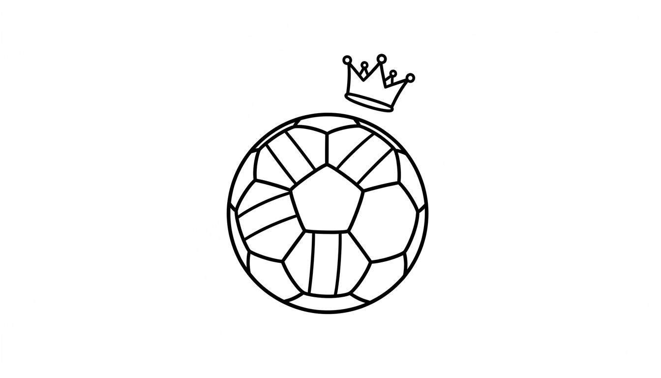 Zwart-wit kleurplaat van het Excelsior Rotterdam voetbalclub logo uit 1902, met de woorden EXCELSIOR en ROTTERDAM, de jaartallen 19 en 02, en een gestileerde kroon.