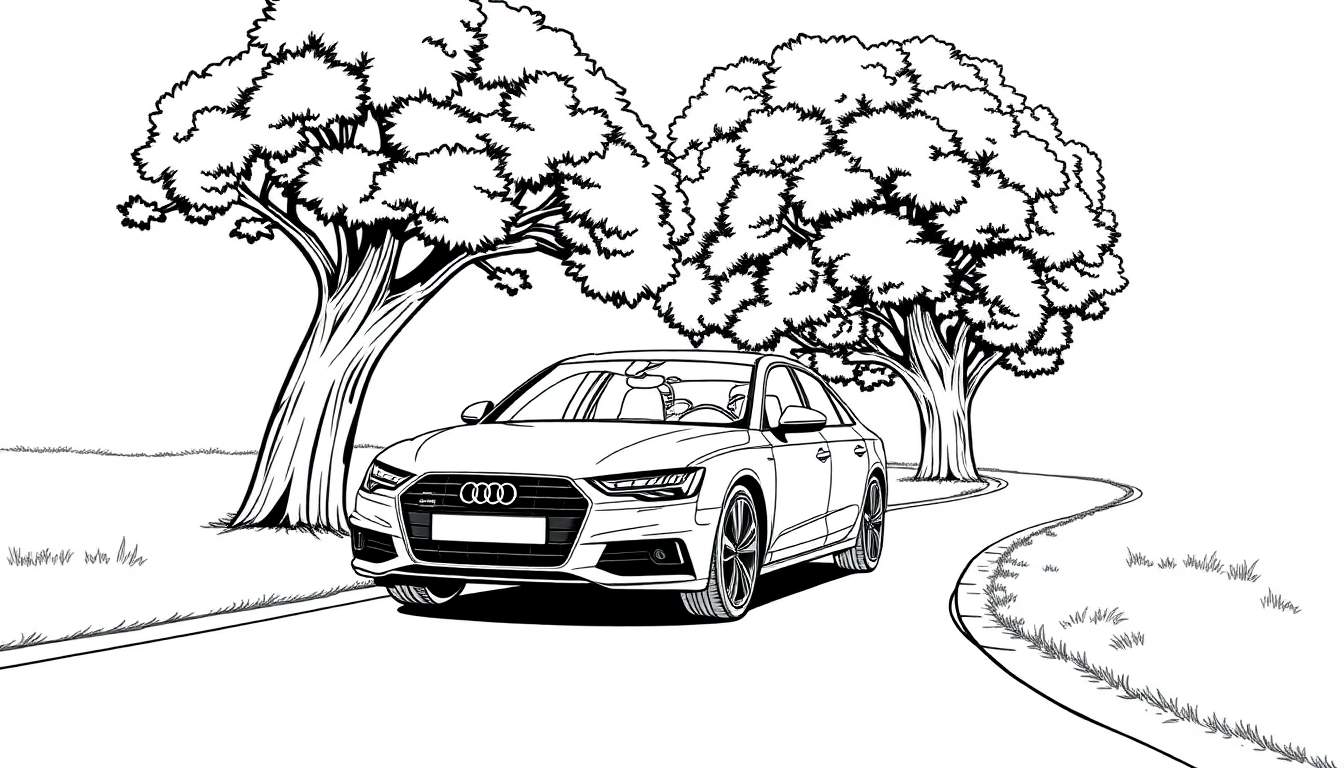 Audi A6 kleurplaat